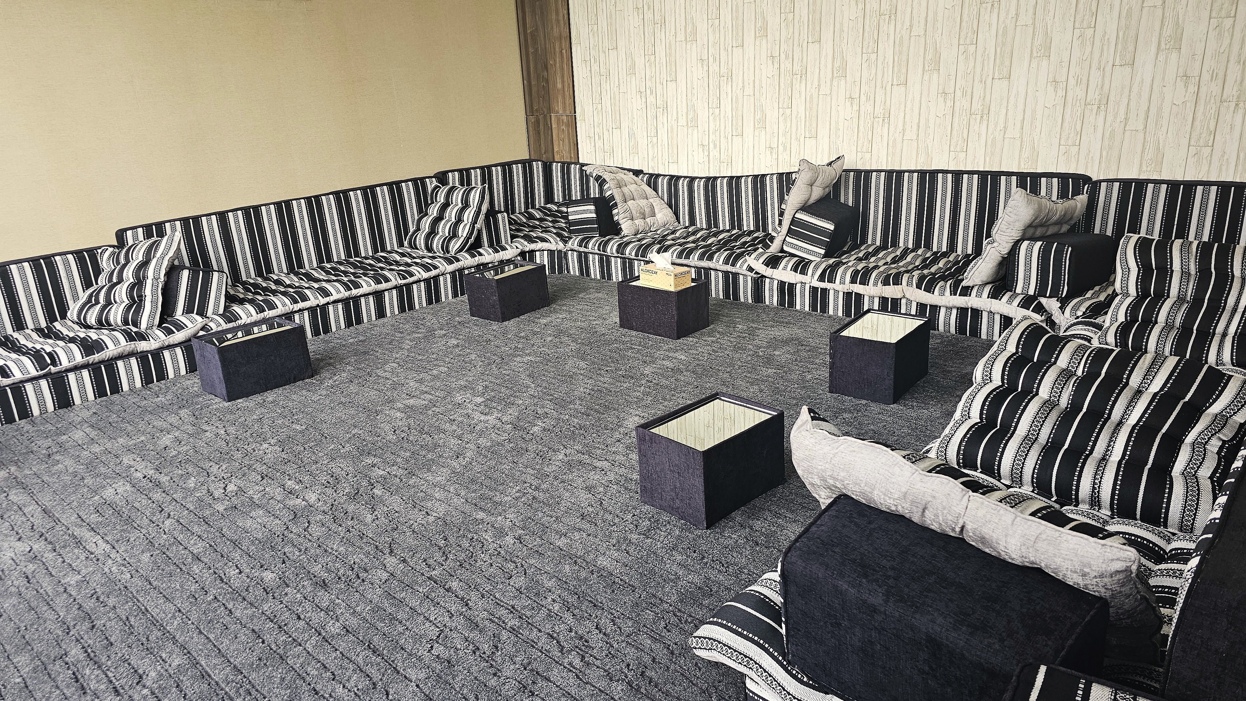 Arabic room at Musk with traditional Arabian majlis seating